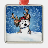 Havanese Rentier Metal Ornament (Vorne)