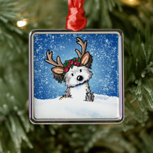 Havanese Rentier Metal Ornament Aus Metall