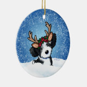 Havanese Rentier Weihnachtsdekoration Keramik Ornament (Rechts)