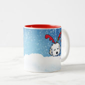 Havanese Rentier Weihnachtsfeier Tasse (VorderseiteRechts)