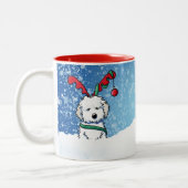 Havanese Rentier Weihnachtsfeier Tasse (Links)