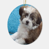 Havanese Rettungs-Welpe Keramikornament (Links)