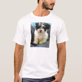 Havanese Rettungs-Welpe Schwarz-weiß T-Shirt (Vorderseite)