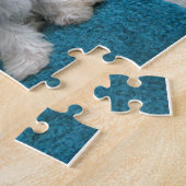 Havanese Rettungs-Welpen-Schwarz-weißes Grau Puzzle (Seite)