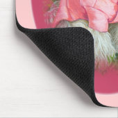 Havanese rosa Coat Art Portrait Mousepad (Ecke)
