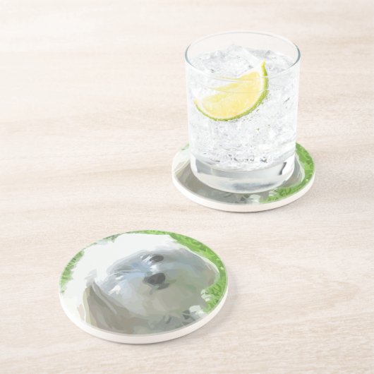 Havanese Sandstein Untersetzer (Seite)