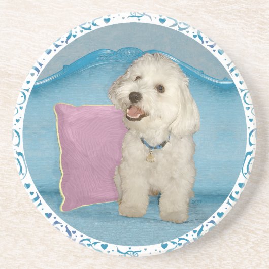 Havanese Sandstone Drink Untersetzer (Vorne)