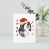 Havanese Santa Paws Feiertagspostkarte (Stehend Vorderseite)