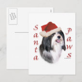 Havanese Santa Paws Feiertagspostkarte (Vorne/Hinten)