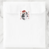 Havanese Santa Paws Runder Aufkleber (Tasche)