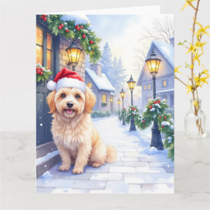 Havanese Schneedorfgang Santa-Hut Weihnachten Karte