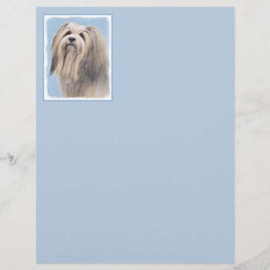 Havanese (Silber) Malerei - Niedliche Original Hun (Vorderseite)