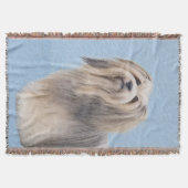 Havanese (Silber) Malerei - Niedliche Original Hun Decke (Vorderseite)