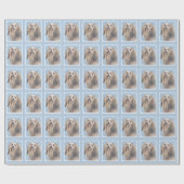 Havanese (Silber) Malerei - Niedliche Original Hun Geschenkpapier (Flach)