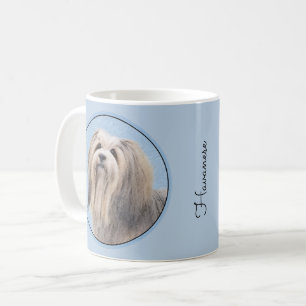 Havanese (Silber) Malerei - Niedliche Original Hun Kaffeetasse