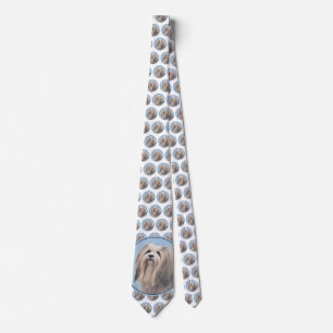 Havanese (Silber) Malerei - Niedliche Original Hun Krawatte