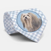 Havanese (Silber) Malerei - Niedliche Original Hun Krawatte (Gerollt)