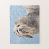 Havanese (Silber) Malerei - Niedliche Original Hun Puzzle (Vertikal)