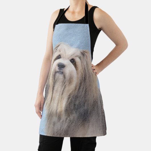 Havanese (Silber) Malerei - Niedliche Original Hun Schürze (InSitu)