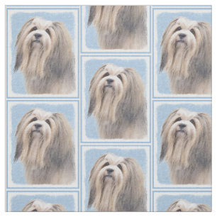 Havanese (Silber) Malerei - Niedliche Original Hun Stoff