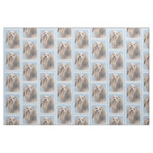 Havanese (Silber) Malerei - Niedliche Original Hun Stoff (Fat Quarter (45,7 x 55,9 cm))