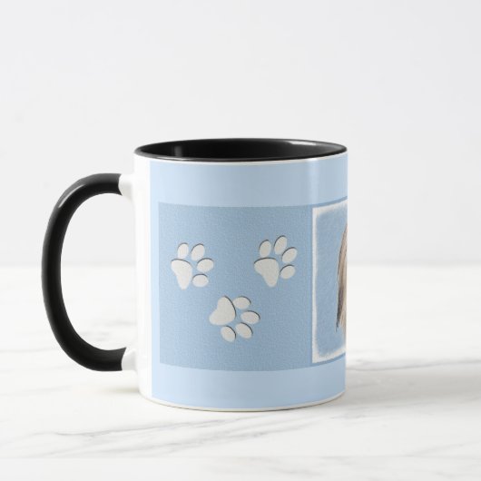 Havanese (Silber) Malerei - Niedliche Original Hun Tasse (Links)