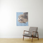 Havanese (Silber) Malerei - Niedliche Original Hun Wandteppich (Beispiel)