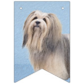 Havanese (Silber) Malerei - Niedliche Original Hun Wimpelkette (Zweite Fahne)