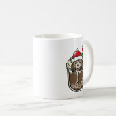 Havanese sitzt in Kakao-heiße Schokolade Christm Kaffeetasse (VorderseiteRechts)