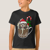 Havanese sitzt in Kakao-heiße Schokolade Christm T-Shirt (Vorderseite)