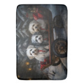Havanese Snowy Sleigh Weihnachtsdekor Badematte (Vorderseite Vertikal)