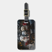 Havanese Snowy Sleigh Weihnachtsdekor Gepäckanhänger (Vorderseite vertikal)