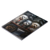 Havanese Snowy Sleigh Weihnachtsdekor Notizblock (Linke Seite)