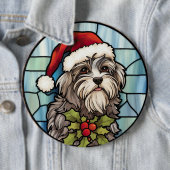 Havanese Stached Glass Christmas Button (Beispiel)