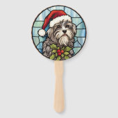 Havanese Stached Glass Christmas Fächer (Rückseite)