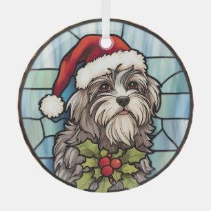 Havanese Stached Glass Christmas Ornament Aus Glas