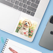 Havanese Sticker - Aquarell Dog Decal (Laptop mit iPhone)