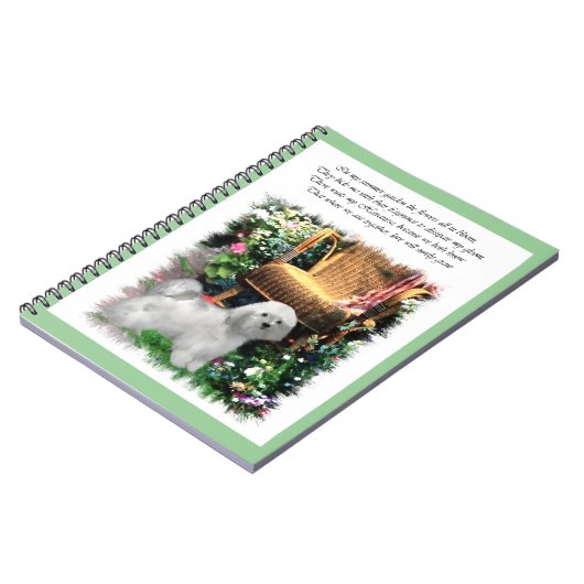 Havanese Summer Garden Notizblock (Linke Seite)