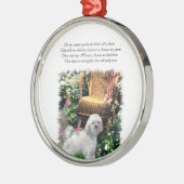 Havanese Summer Garden Silbernes Ornament (Links)