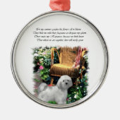 Havanese Summer Garden Silbernes Ornament (Vorne)