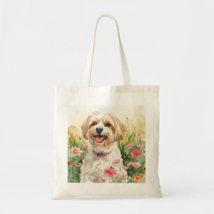 Havanese Tote Bag - Aquarell Leinwand Tragetasche