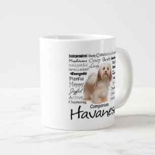 Havanese Tracks Jumbo Tasse