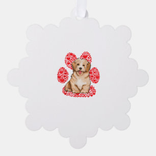 Havanese Valentinstag Dog Liebe Paw Ornament Karte