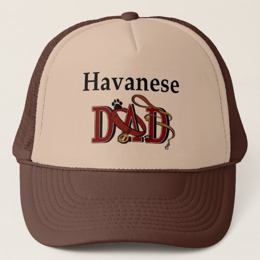 Havanese Vater Geschenke Truckerkappe (Vorderseite)