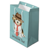 Havanese Vater Mittlere Geschenktüte (Rückseite Schrägansicht)