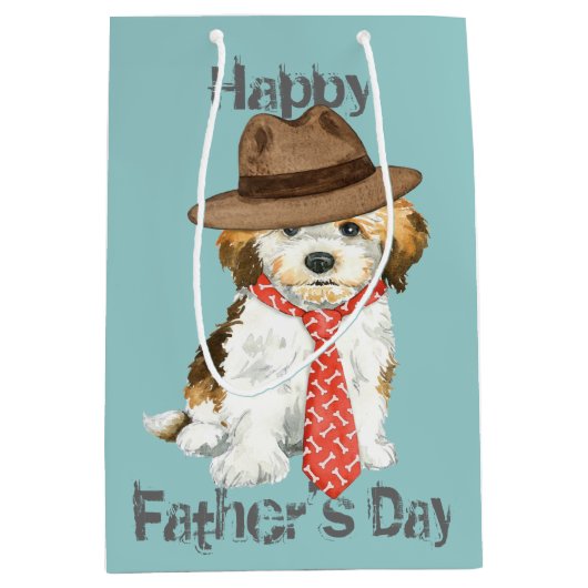 Havanese Vater Mittlere Geschenktüte (Vorderseite)