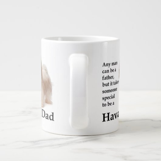 Havanese Vater-Tunnel-bohrwagenTasse Jumbo-Tasse (Rückseite)