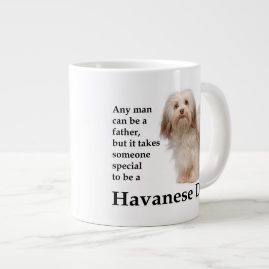 Havanese Vater-Tunnel-bohrwagenTasse Jumbo-Tasse (Vorderseite Rechts)