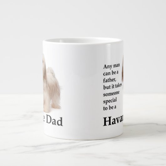 Havanese Vater-Tunnel-bohrwagenTasse Jumbo-Tasse (Vorderseite)