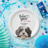 Havanese Wedding Vielen Dank Pappteller (Party)